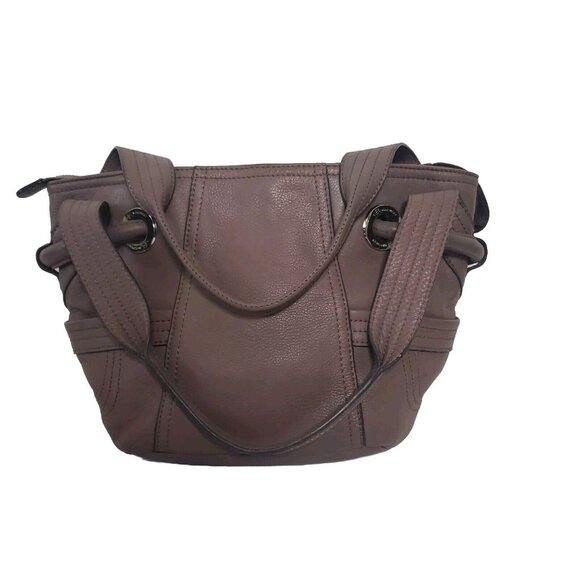 B Makowsky 100% Genuine Leather Hobo Shoulder Bag Taupe Designer Classic… - Picture 2 of 15